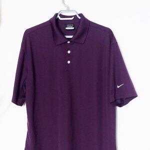 Nike polo golf men dry fit purple L